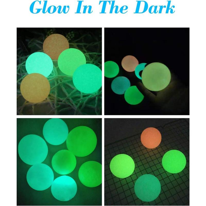 4Pack Lumiballs Glow in The Dark Sticky Balls That Stick to The Ceiling,Stress Balls for Kids and Adults, Dream Balls That Come Back to You