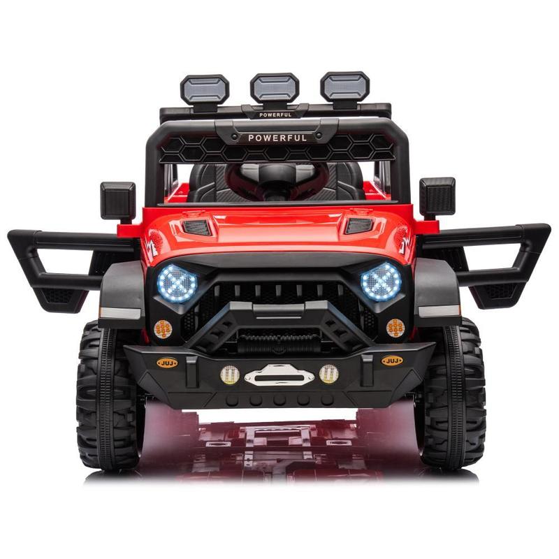 Black White Red 24V Ride On Large PickUp Truck car for Kids,ride On 4WD Toys with Remote Control,Parents Can Assist in Driving,Bluetooth music version,Pickup truck design with spacious storage in the rear,Birthday Christmas Gift, christmas  toys