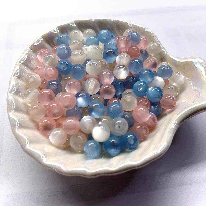 DIY 6mm 8mm Resin Cat Eye Beads for Bracelet Jewelry Making