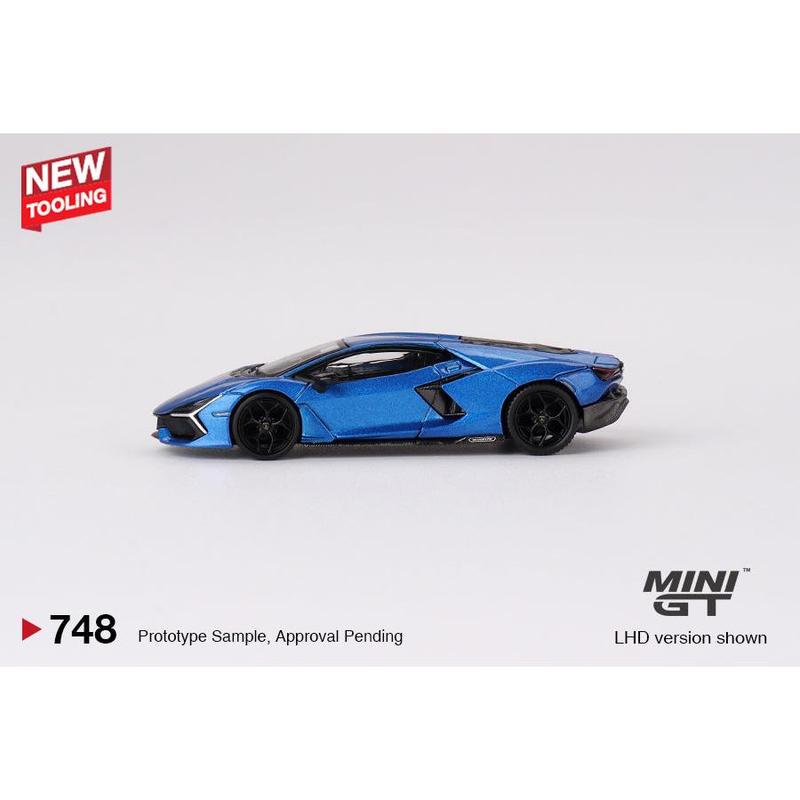 MiniGT 1:64 Lamborghini Revuelto – Blu Eleos – MiJo Exclusive #748