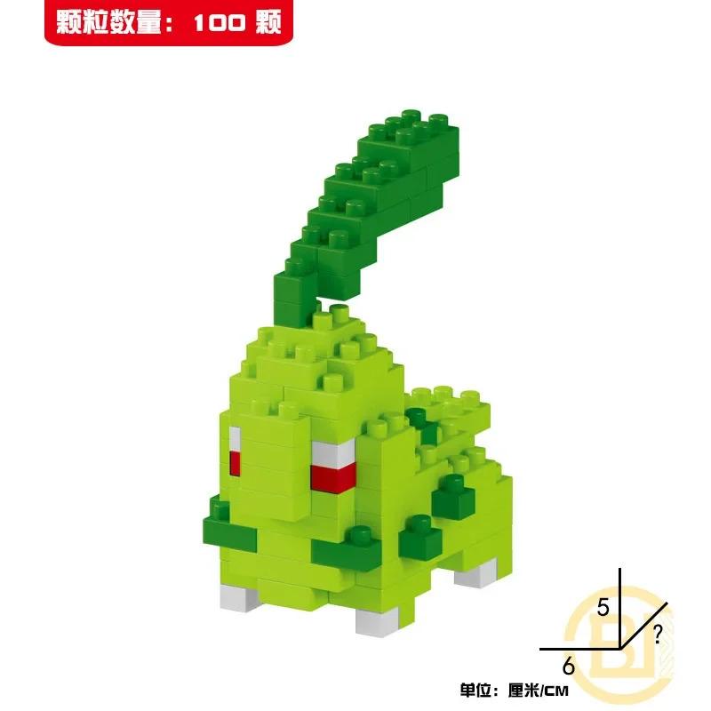 DIY Poke.mon Blocks Small Cartoon Mini Building Block Pikach Charizard Eevee Mewtwo Anime Assemble Action Model Dolls Toys