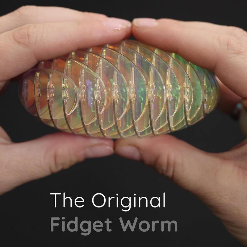 Fidget Worm Toy - Desk Fidgets for Adults - Quiet  Worm Fidget Toy Sensory Toys - Fun and Interactive  Fidget Toy for Kids - USA Patent Pending  Figgy Toys (Small  Unicorn, Small)