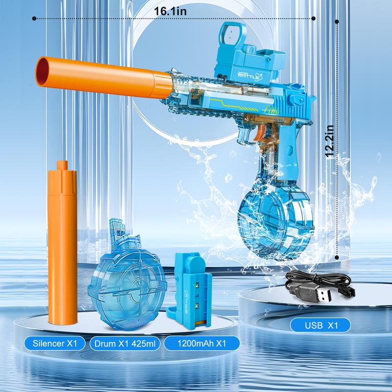 Talgic Multiplayer Team Game Toys Electric Automatic Water Machine Powerful , 300 Water Shots, Summer Outdoor Swimming Pool Water Toy for Adult Kids Aged 4 5 6 7 8+