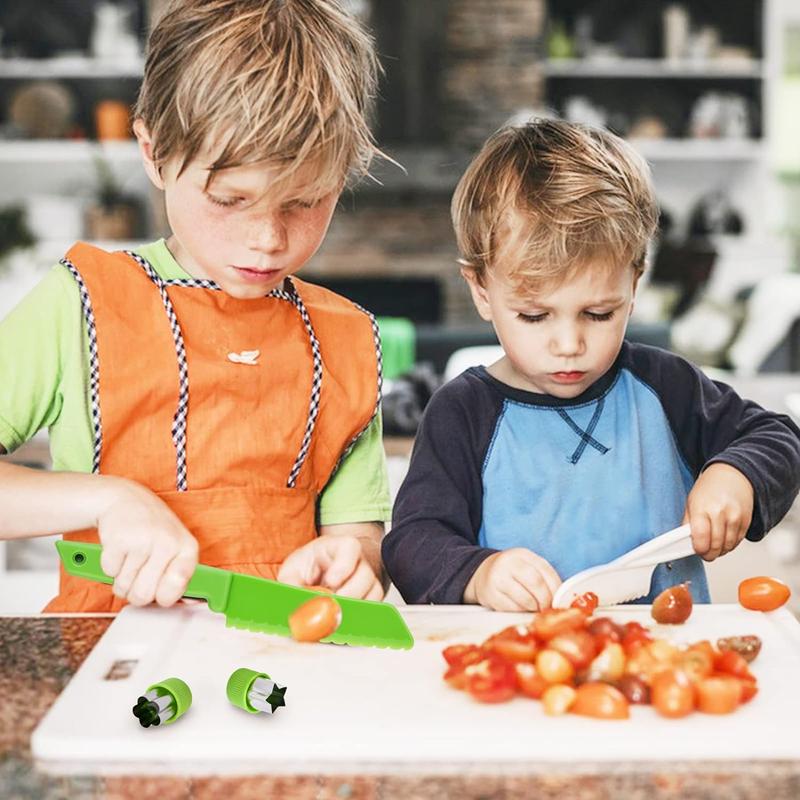 Montessori Kitchen Toys for Toddlers - 13 Pieces Kids Cooking Set with Real Plastic Knives and Cutting Board