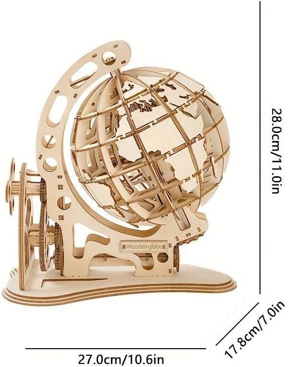 DIY 3D Wooden World Globe