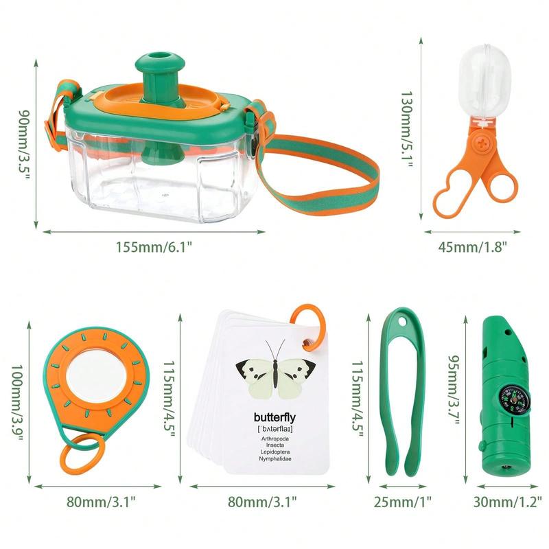 Bug Catcher Kit For Kids, Kids Outdoor Explorer Kit With Bug Collector, Whistle, Compass, Magnifying Glass, Bug Catching Kit Toy For Kids Age 3 4 5 6 7