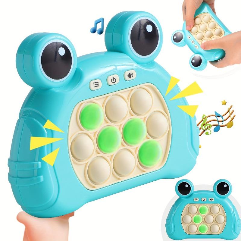 Quick Push Puzzle Game with Instant Sound Feedback | Handheld Fast Speed Pushing Game | Pop The Target Interactive Educational Sensory Fidget Toy for Kids Adults | Fun Toy for Children 3-12-Green Frog