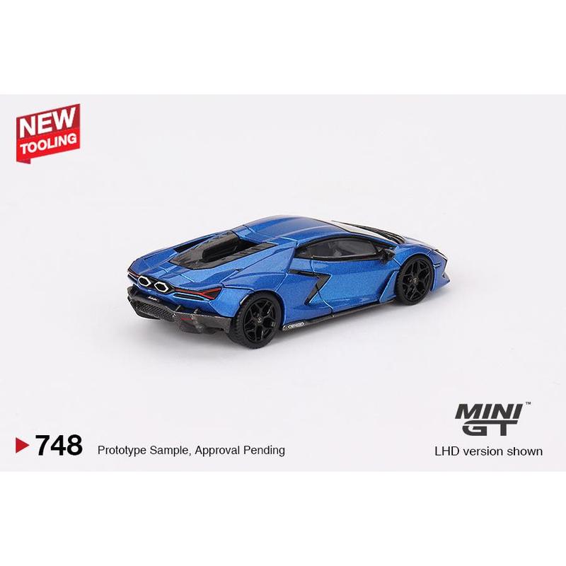 MiniGT 1:64 Lamborghini Revuelto – Blu Eleos – MiJo Exclusive #748