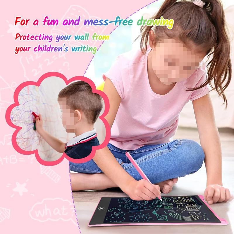 2 Pack 10 Inch LCD Writing Tablet Colorful Doodle Board Drawing Tablet for Kids, Kids Travel Learning Toys Christmas Birthday Gifts for 4 5 6 Year Old Boys and Girls