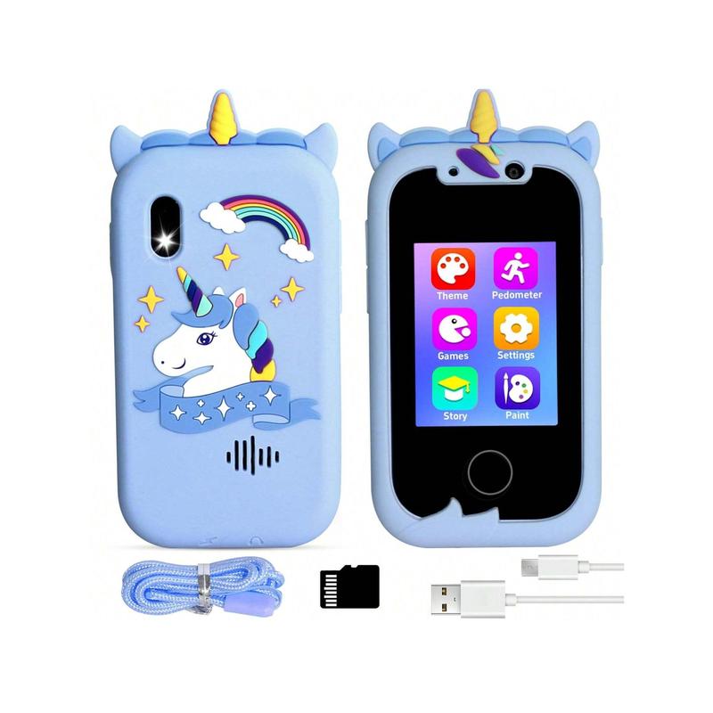 <Christmas Sale>Smart Phone For Kids & 3 -7 Year Old Boys Toys Unicorns Gifts Touchscreen Learning Toy Birthday Gifts