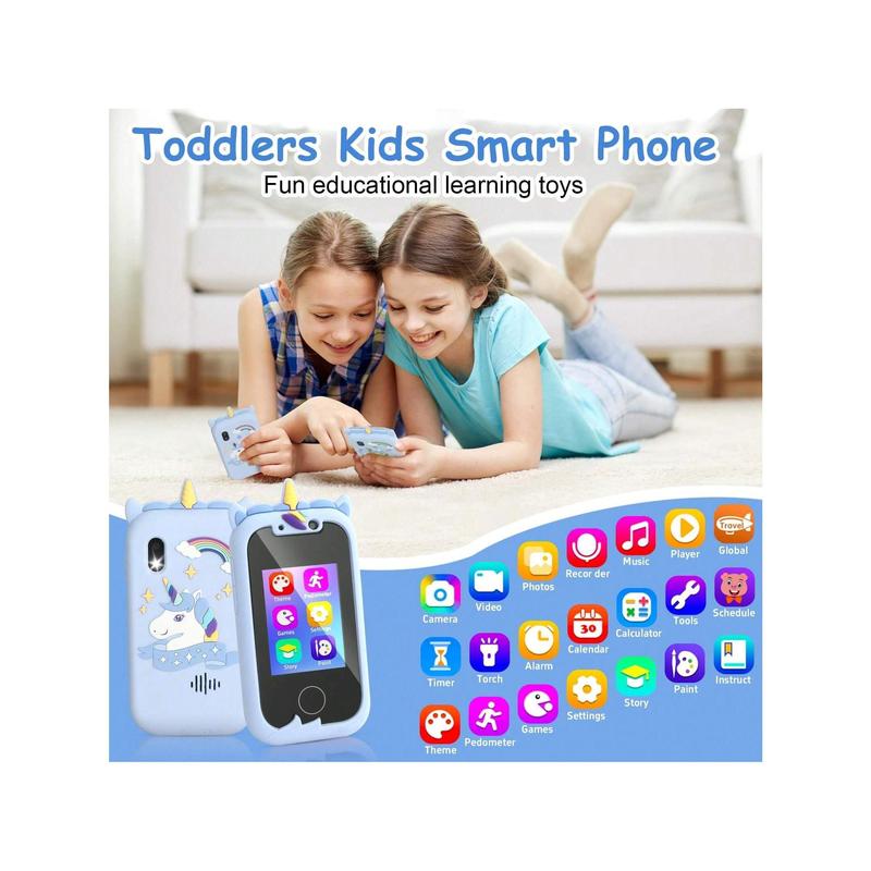 <Christmas Sale>Smart Phone For Kids & 3 -7 Year Old Boys Toys Unicorns Gifts Touchscreen Learning Toy Birthday Gifts