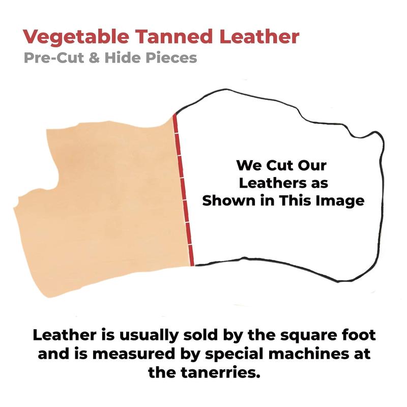 Import Cowhide Tooling Leather 2-3oz Pre-Cut (8.5 inch x11 inch)