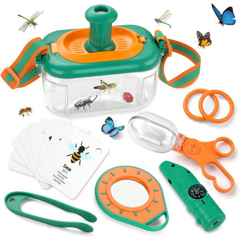 Bug Catcher Kit For Kids, Kids Outdoor Explorer Kit With Bug Collector, Whistle, Compass, Magnifying Glass, Bug Catching Kit Toy For Kids Age 3 4 5 6 7