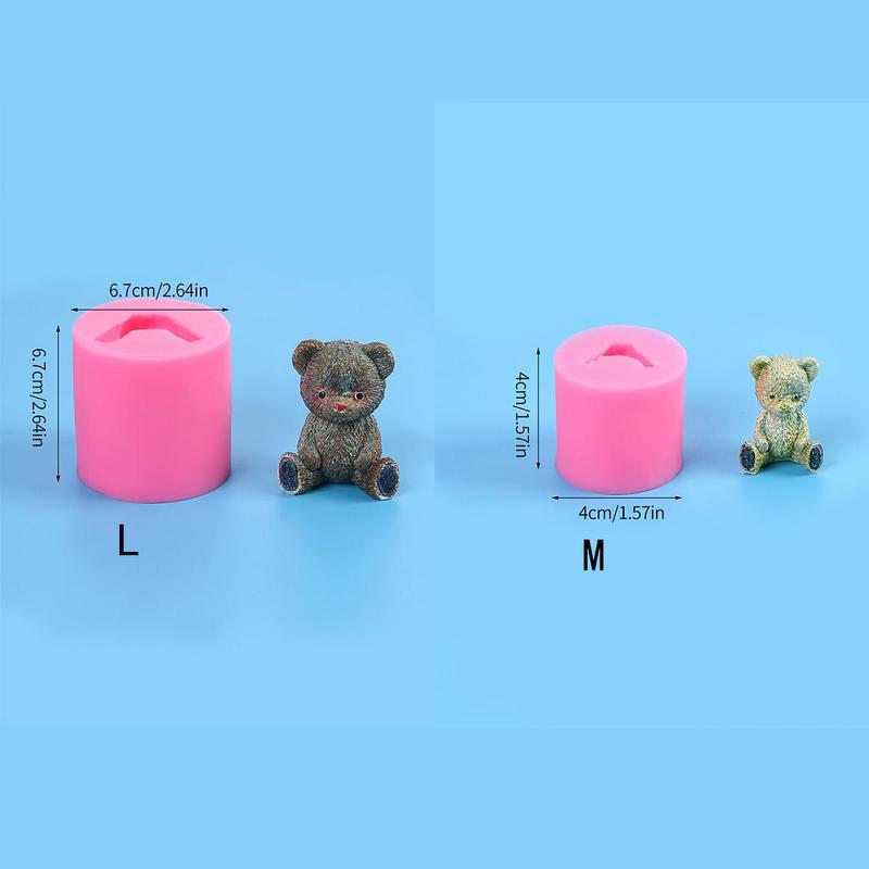 Silicone Bear Shaped Candle Mold, 1 Count DIY Candle Making Mold, Handmade Mold For Home Decoration