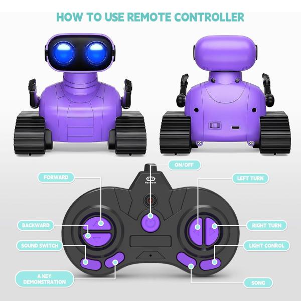 Christmas gift for kids Rechargeable Robot with Auto-Demonstration for Kids - Remote Control RC Robot Toy for Children Age 3+