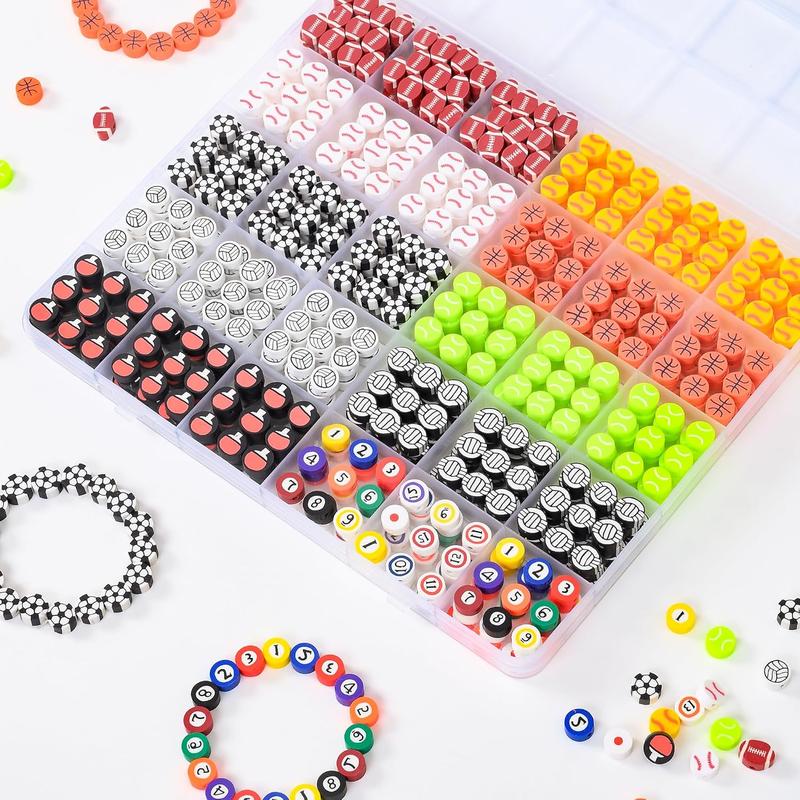 2300pcs Polymer Clay Beads Bracelet Making Kit Friendship Bracelet Kit Cute Fun Charms Beads for Bracelet Making DIY Arts Crafts Birthday Gifts Toys