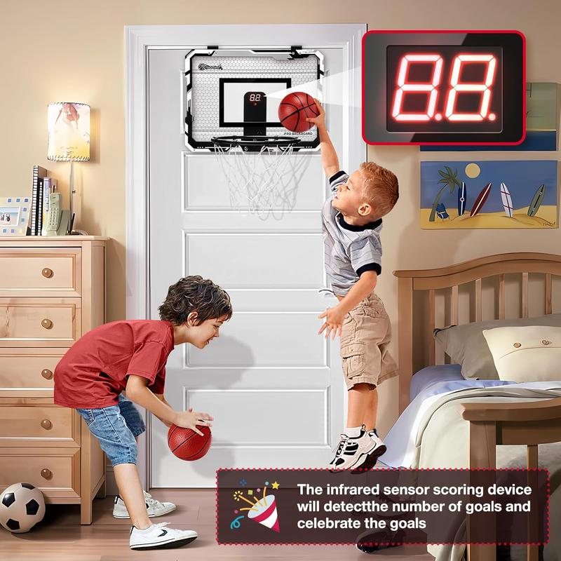 Basketball Hoop Indoor Mini Basketball Hoop with 3 Balls, Indoor Basketball for Door Score Basketball Hoop for  and Adults