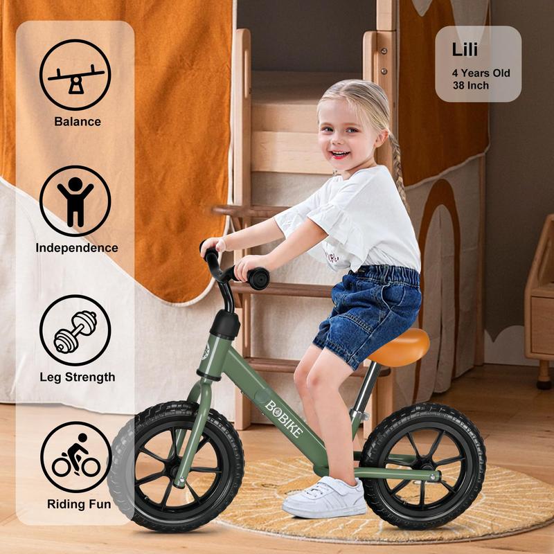 Toddler Balance Bike Christmas Toys for 2 to 5 Year Old Girls Boys Adjustable Seat and Handlebar No-Pedal Training Outdoor Bike Best Gifts for Kids