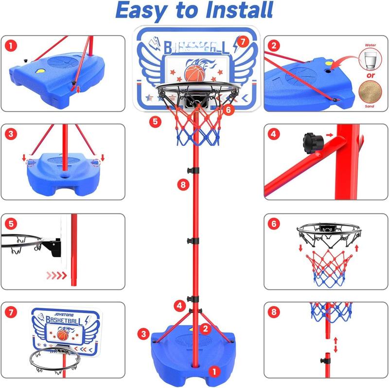 Basketball Hoop, Adjustable  Basketball Hoop  for  Indoor Outdoor Mini Portable Basketball Goals,   Gifts for   6 7 8 9 Boys Girls