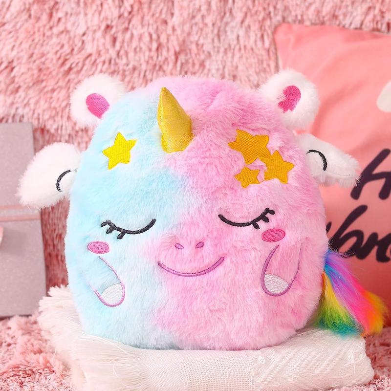 Christmas gift Rainbow Plush Unicorn Stuffed Animal & Hoodie - Soft Pillow, 2-in-1 Gift for Girls Kids Toys, Birthday Gift for Toddlers Girls 3-8+ Years Old