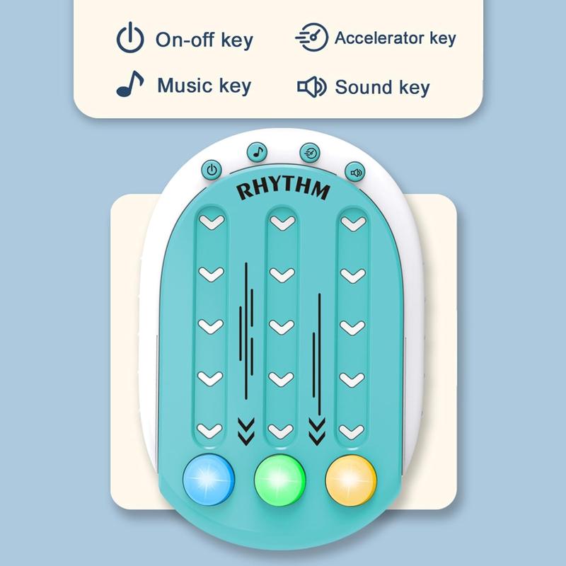 Handheld Rhythm Game – Interactive Beat Matching Toy with LED Lights, Fast-Paced Button Press Challenge, Fun for Family, Kids & Adults, Musical Fidget Game