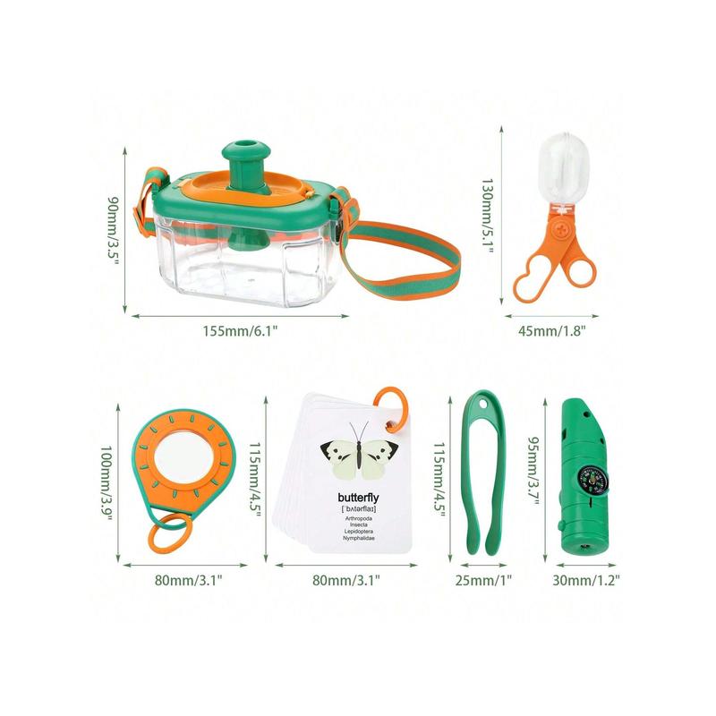 Bug Catcher Kit For Kids, Kids Outdoor Explorer Kit With Bug Collector, Whistle, Compass, Magnifying Glass, Bug Catching Kit Toy For Kids Age 3 4 5 6 7