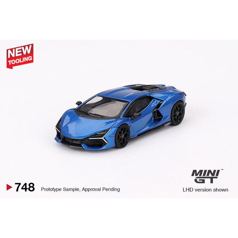 MiniGT 1:64 Lamborghini Revuelto – Blu Eleos – MiJo Exclusive #748