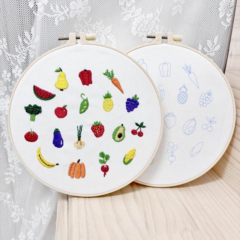 Embroidery Kit for Beginners, Cross Stitch Kits for Adults and , Beginner Embroidery Kit with Simple Embroidery Patterns DIY Needlepoint Kits Includes Hoop, Color Threads,Tools