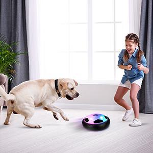 Two Pieces Indoor Hover Soccer Ball Game - LED Light Up Floating Ball for Kids, Perfect Birthday Present