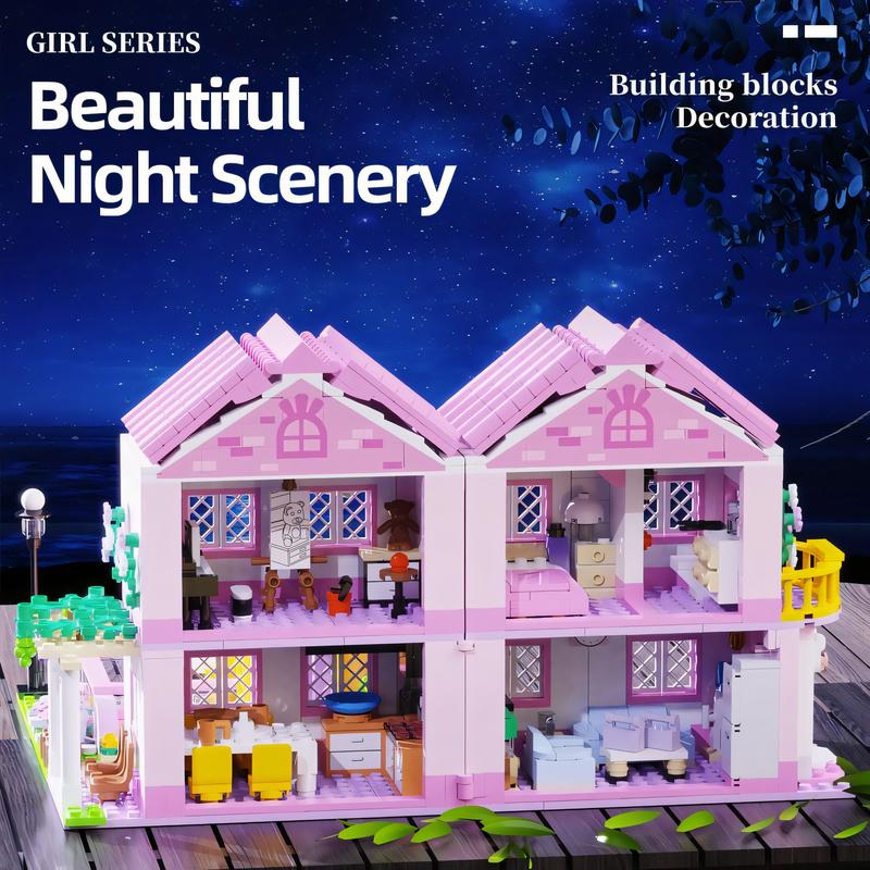 Friends House Building Sets, Villa House Building Blocks Toy，at Home Alone Building Toys for Girls, 1523 Pieces Mini Bricks construction pvc free