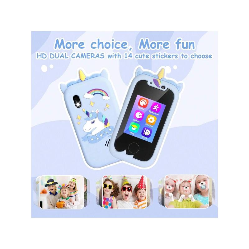 <Christmas Sale>Smart Phone For Kids & 3 -7 Year Old Boys Toys Unicorns Gifts Touchscreen Learning Toy Birthday Gifts