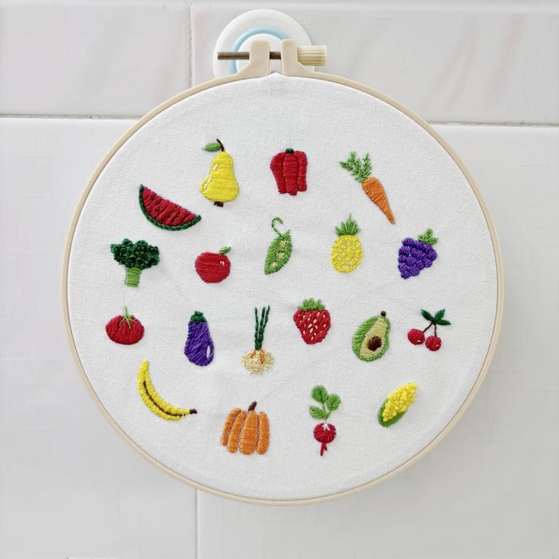 Embroidery Kit for Beginners, Cross Stitch Kits for Adults and , Beginner Embroidery Kit with Simple Embroidery Patterns DIY Needlepoint Kits Includes Hoop, Color Threads,Tools