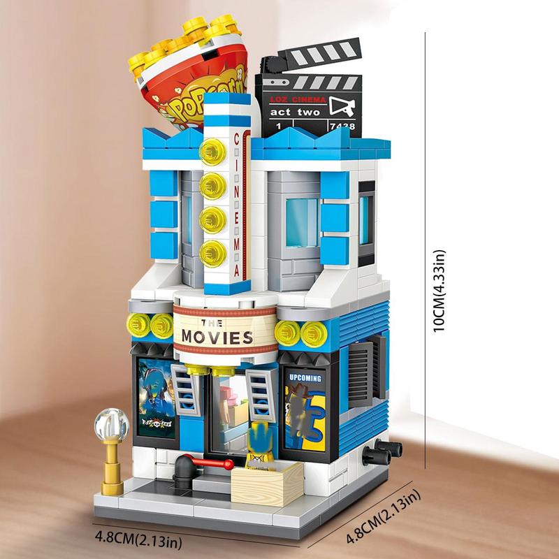 Game Shop Building Blocks (1 Set), Mini Game Shop Model, Street View Shop Model, Building Blocks Gift