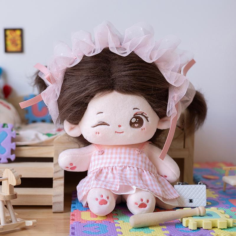 CALEMBOU  Plush Doll,7.8in Cute Cotton Doll with Skeleton Anime Plushies Soft Stuffed Dress Up Doll Kawaii Toys Gifts