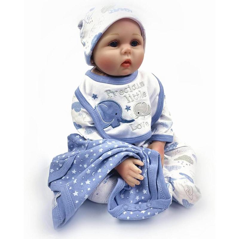 Reborn Baby Doll Clothes Little Elephant 5pcs Outfit Set for 20-23 inches Reborn Baby Boy Doll Clothes Accessories