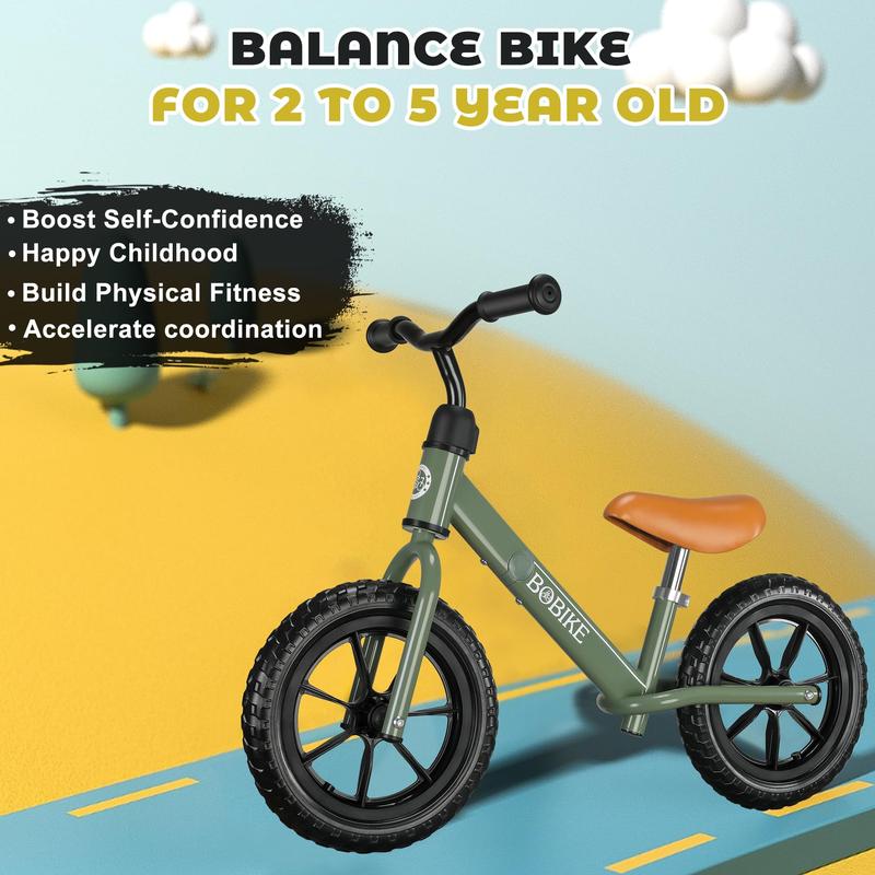 Toddler Balance Bike Christmas Toys for 2 to 5 Year Old Girls Boys Adjustable Seat and Handlebar No-Pedal Training Outdoor Bike Best Gifts for Kids