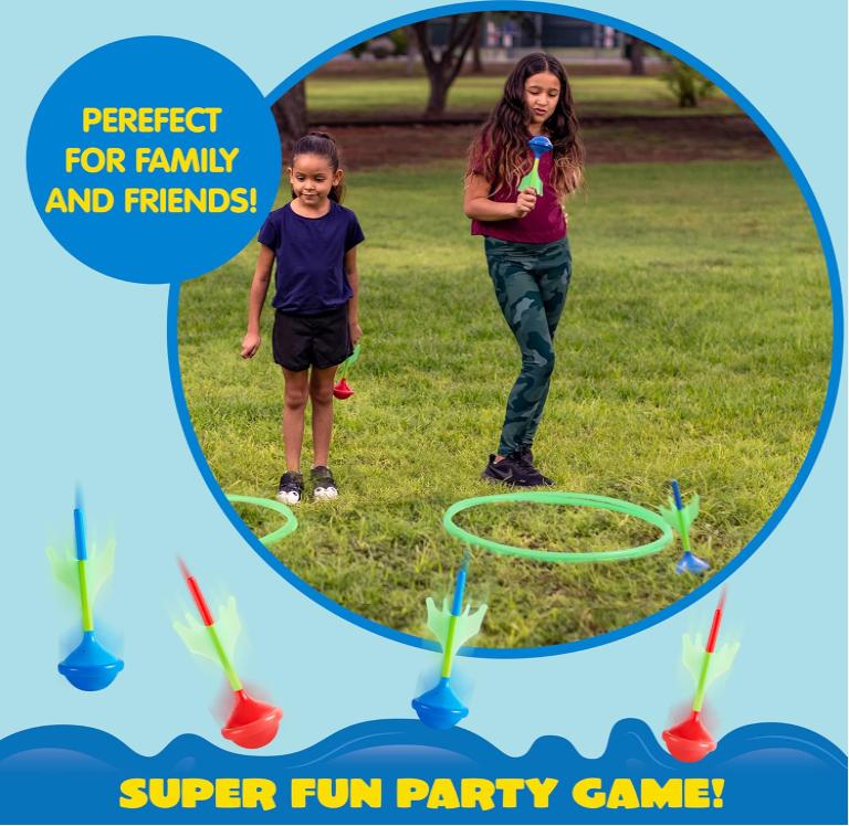 JOYIN Lawn Darts Game Set for Kids and Adults - Glow in The Dark Outdoor Games Lawn Games for Adults and Family, Outside Yard Games