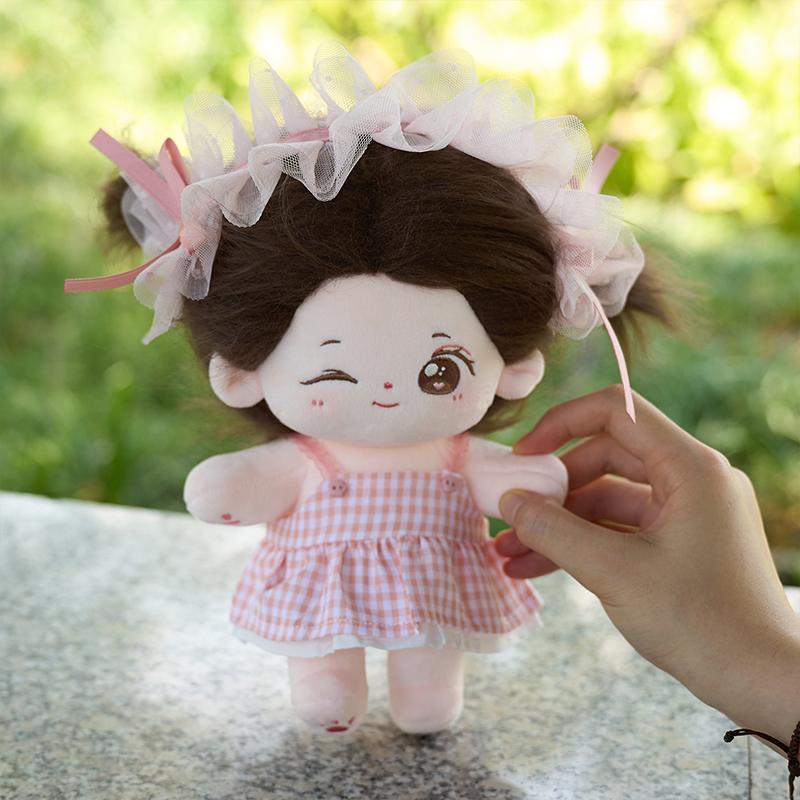 CALEMBOU  Plush Doll,7.8in Cute Cotton Doll with Skeleton Anime Plushies Soft Stuffed Dress Up Doll Kawaii Toys Gifts