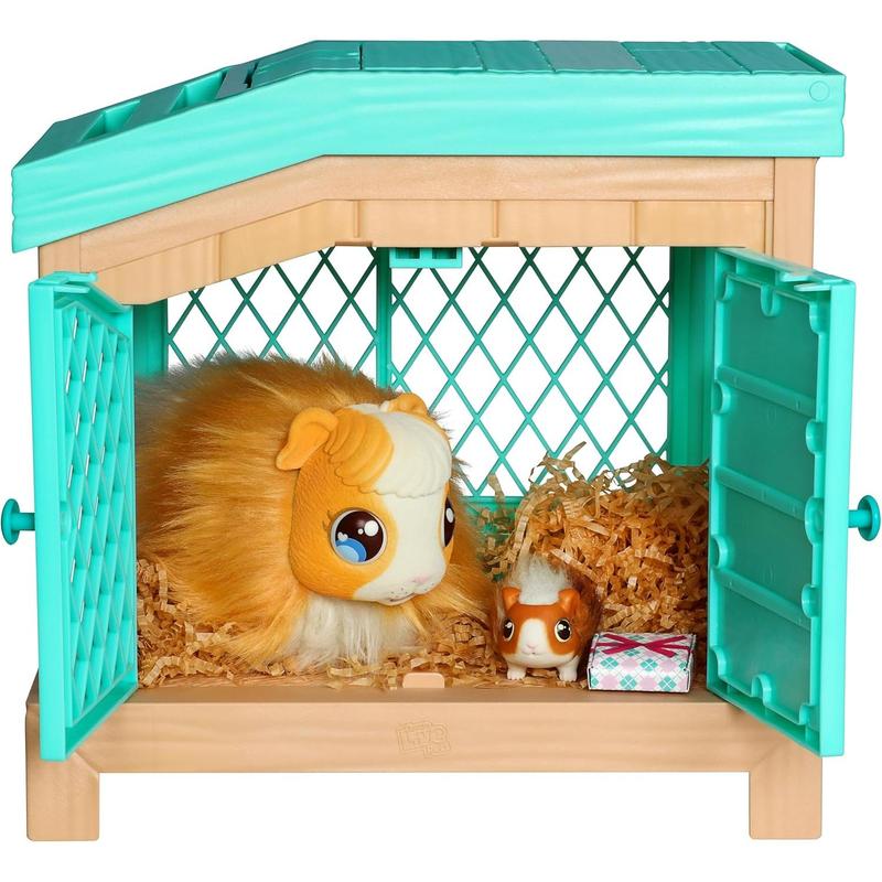 Little Live Pets - Mama Surprise | Soft, Interactive Mama Guinea Pig and her Hutch, and her 3 Surprise Babies. 20+ Sounds & Reactions. for Kids Ages 4+, Multicolor, 7.8 x 11.93 x 11.38 inches