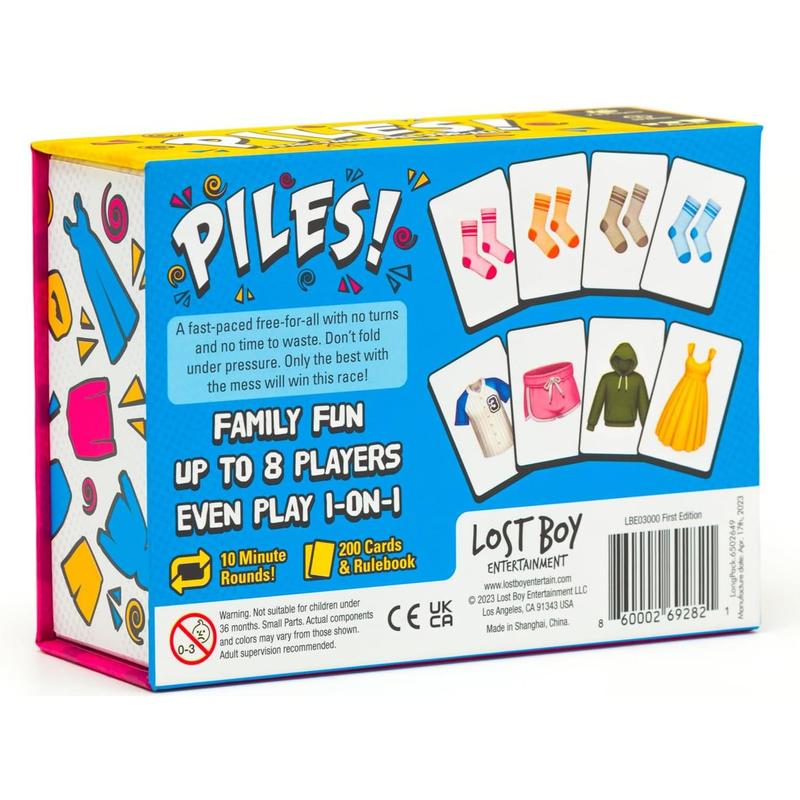 Piles – Card Games – Family Games – for Kids 8 and Up – Games for Adults – Family Game Night – Travel Games – Party Games – Memory Games – 10 Mins