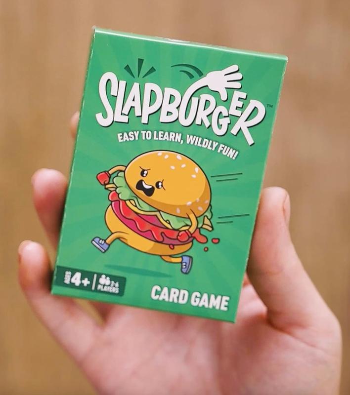 Slapburger Fun Family Games for Game Night - Playing Card Games for Kids and Adults, Families, Teens, Car Travel, Camping, Party, Stocking Stuffer Gifts - Ages 4 and Up, 2-6 Players, 15 min