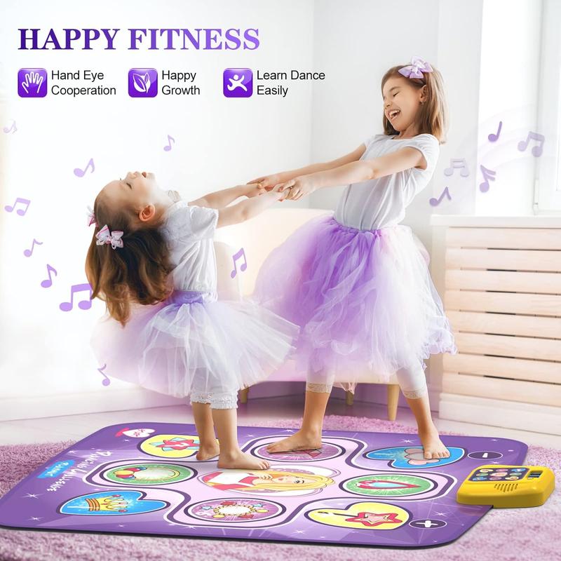 Dance Mat for Girls  6 7 8 9 10+ Year Old, 5  Modes, Birthday Gifts Toys for , Dancing Pad with Adjustable Volume, LED Lights