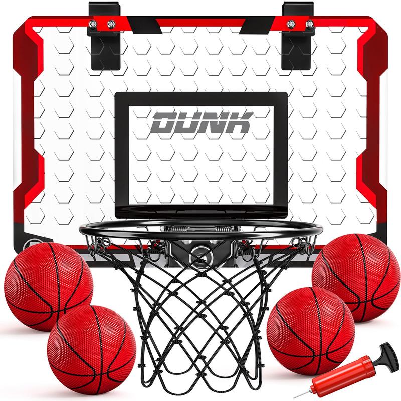 Indoor Basketball Hoop , Door Room Basketball Hoop with  Scoreboard, Mini Basketball Hoop with 4 Balls, Basketball Toys