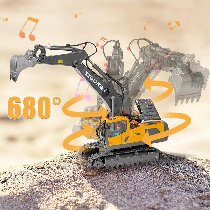 1:24 Alloy Excavator Toy Monster Truck Dump Remote Control Car Engineering vehicle model set Gift