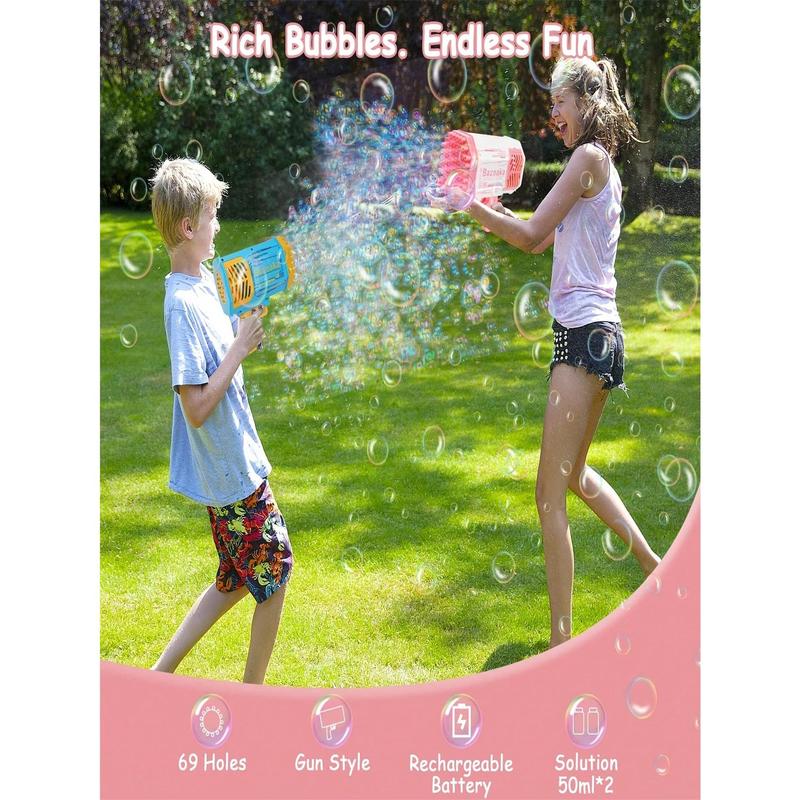 Bubble Machine Gun Kids Toys, Bubble Gun With Colorful Lights And Thousands Bubbles, Outdoor Toy Birthday Party Favors Gifts For Boys Girls Age 3 4 5 6 7 8 9 10 11 12 Years Old