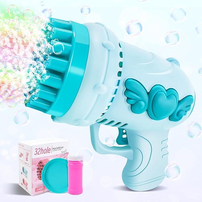 NEW!!!! [Promotional explosion christmas] Bubble Machine Gun with 69 Holes and Colorful Lights Bubble Maker Machine-Merry christmas sale off 51%