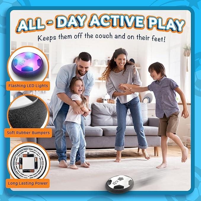 2024 upgraded hover football, round the football dream of youth. LED lights are very cool at night, family gatherings friends parties can play air  planetoy bubble toy