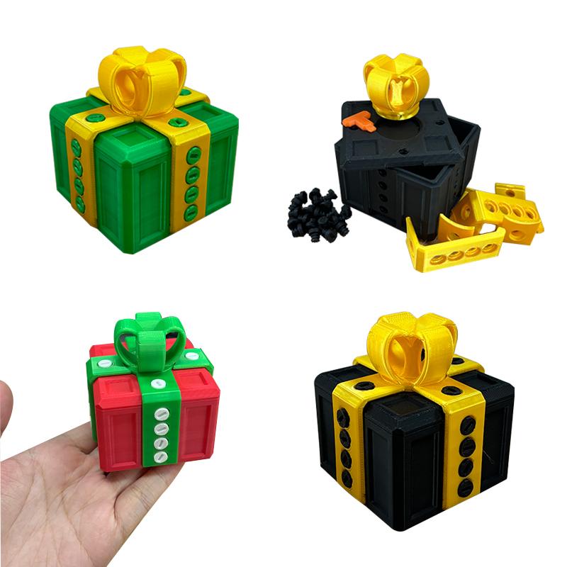 Puzzle Present Unwrap the Challenge! Annoying gift box, 3D Printed Prank Gift Box - Great for Christmas, Birthdays, and Other Holidays - Perfect Funny Gift