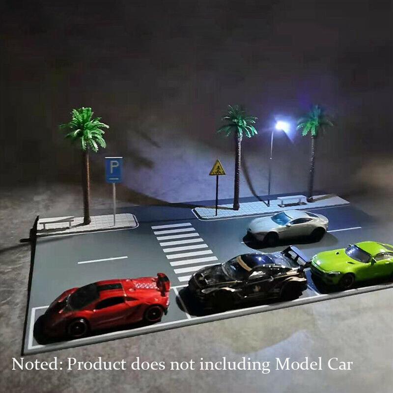 Diorama 1 64 Scale Car Garage Model Car Parking Lot Road Highway Scenery City Street View Roadway Scene Display Model Toy