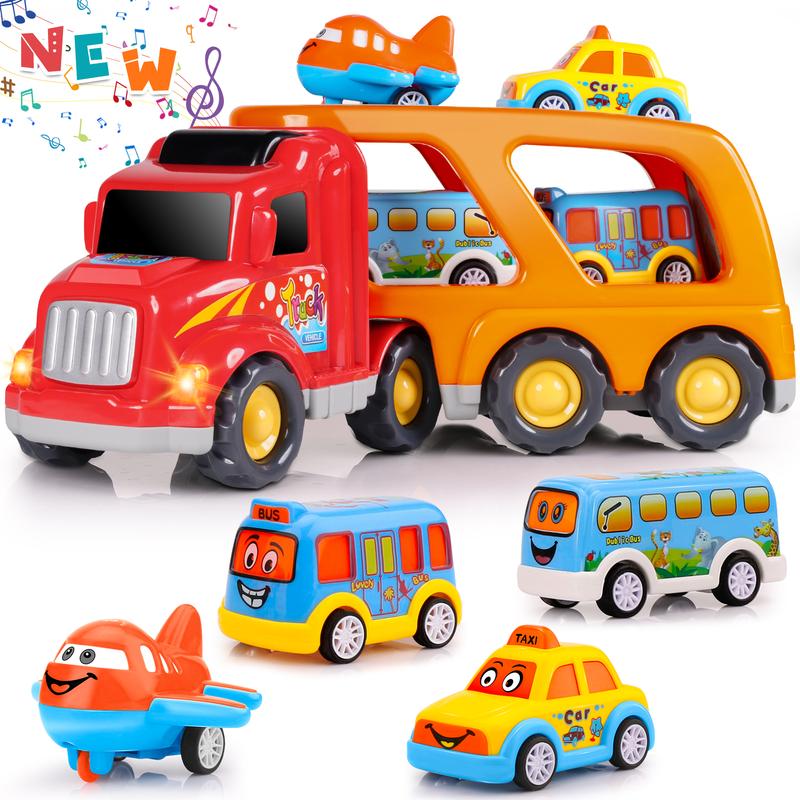 Christmas 2024 Gifts Toys for Kids Nicmore Carrier Truck Kids Toys Car: Toys for Boy 5 in 1 Transport Toys for Kids | Boy Girl Birthday Gifts